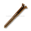 Silicon bronze raised (oval) slotted wood screw