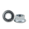 M10 (1.50) Serrated Flange Nut Clear Zinc Cr3 Class 8