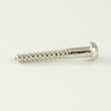 6G x 1 1/2 Slot Round HD Nickel Plated Brass Wood Screw