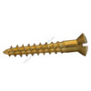 5G x 1 1/4" Slot Raised Brass Wood Screw 