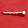 Wood Screw Countersunk Slot Brass nickel plated