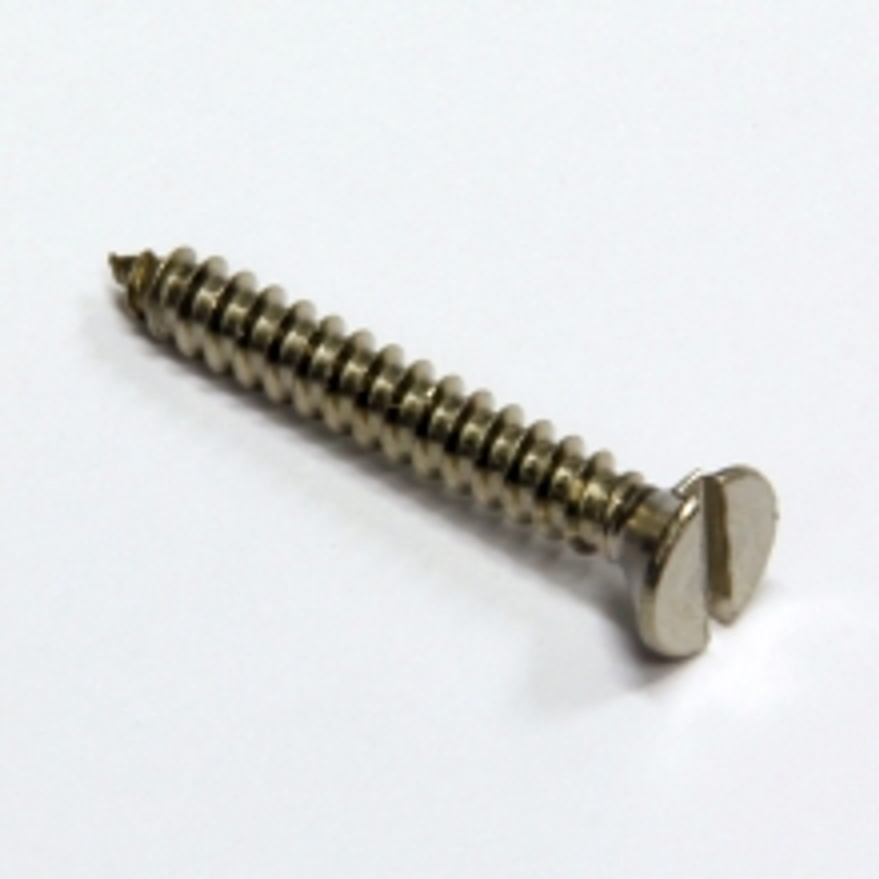 Countersunk self tapping screw slotted stainless