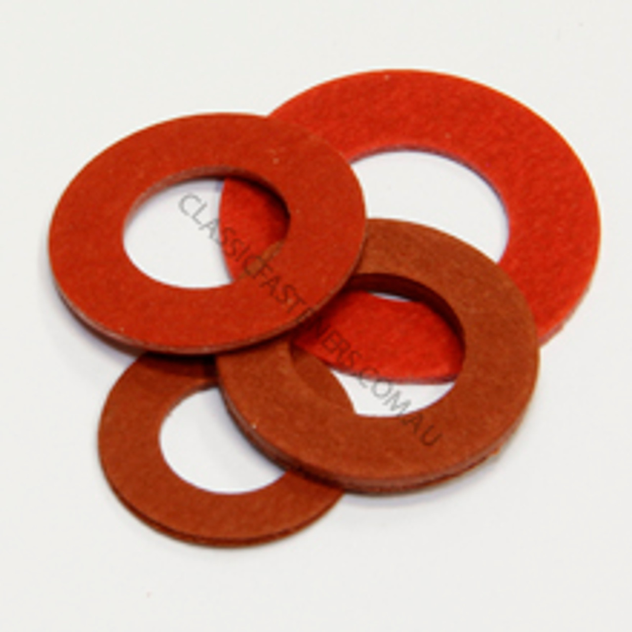 Red fibre washers