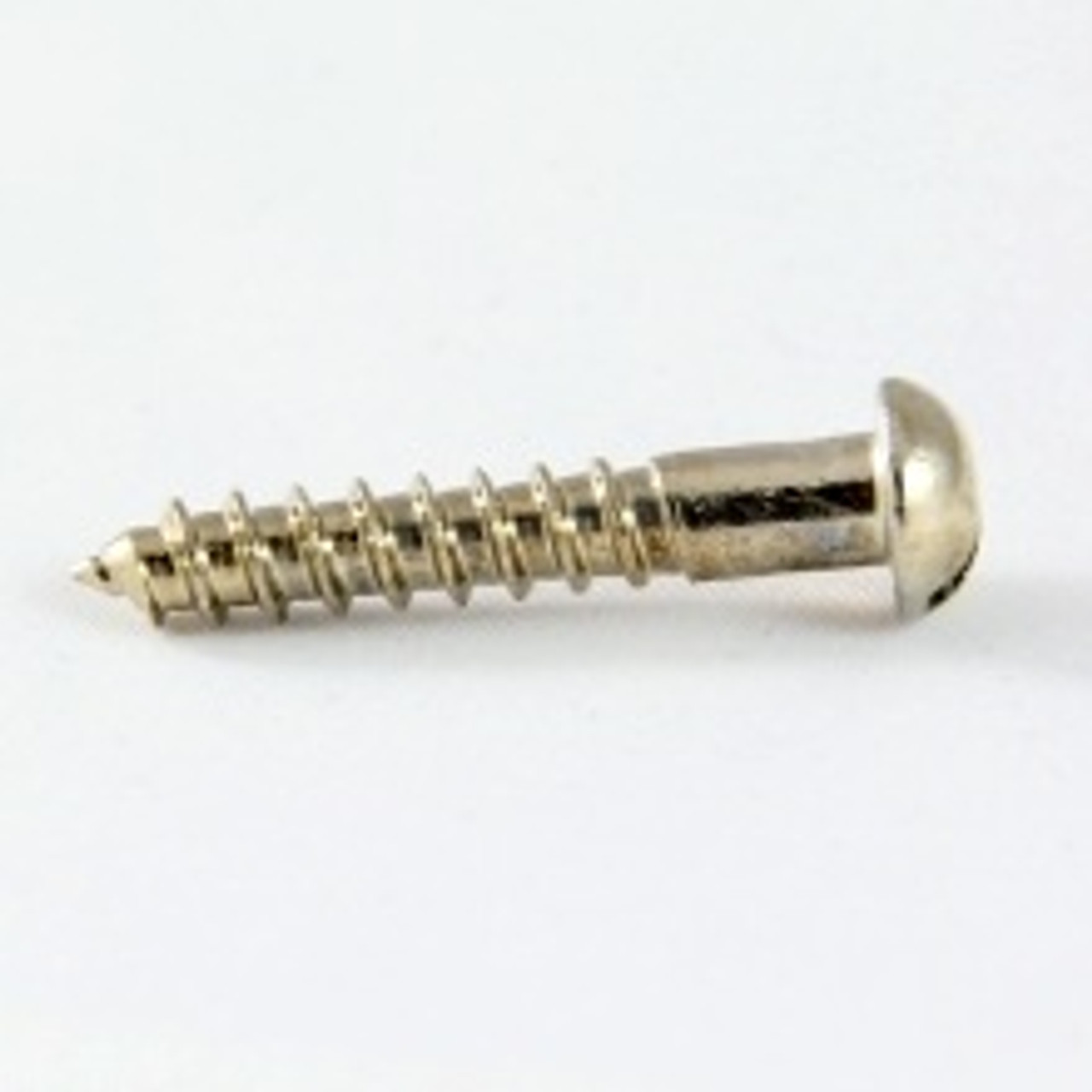 Wood Screw Round Head Brass Nickel Plated