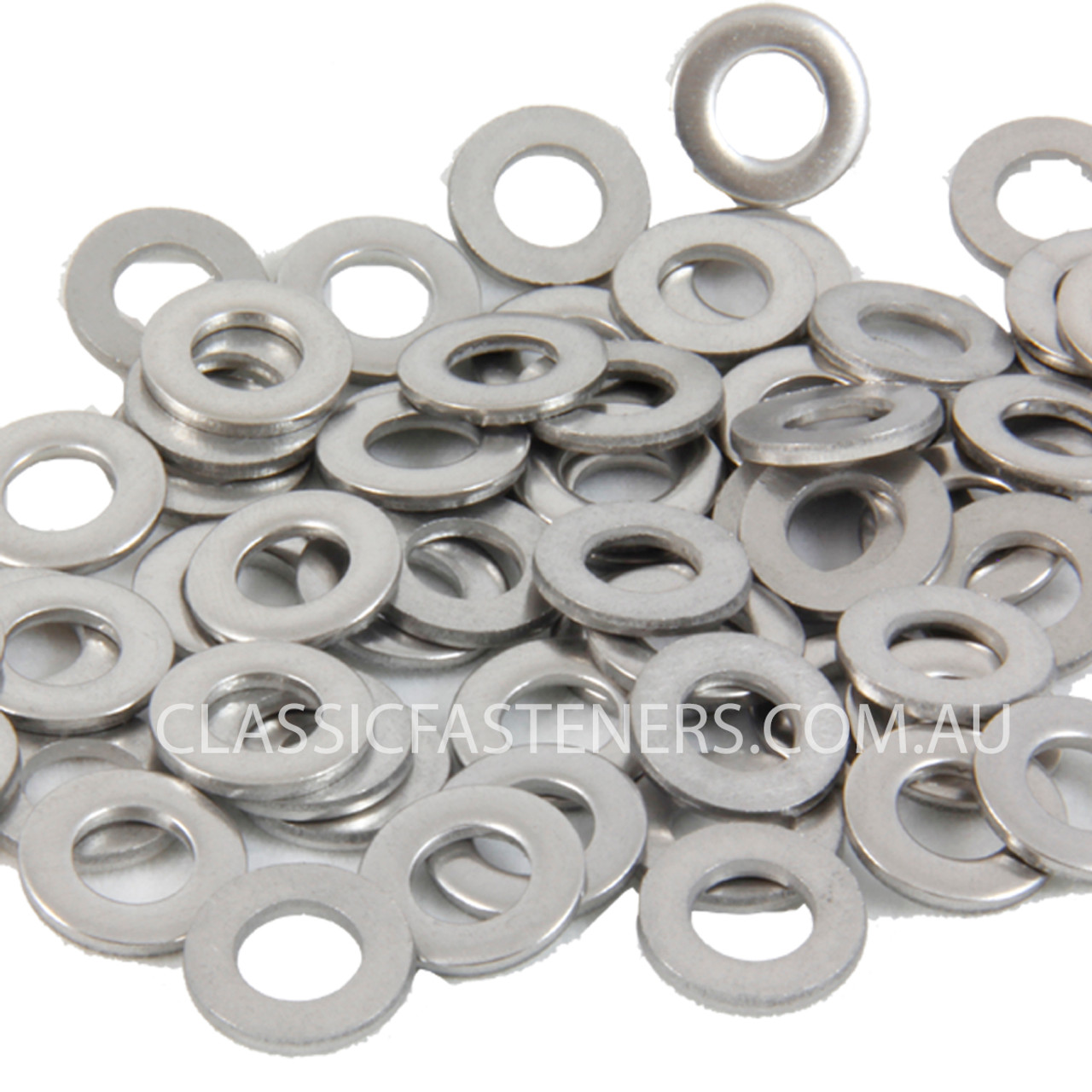 M6 x 12mm OD X 1.2mm Flat Washer Stainless (316) Qty 100