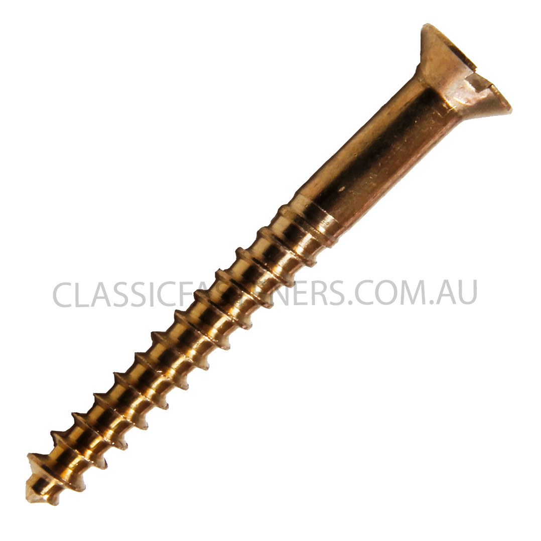 Wood Screw Countersunk Silicon Bronze Slot 8G x 1 Classic Fasteners