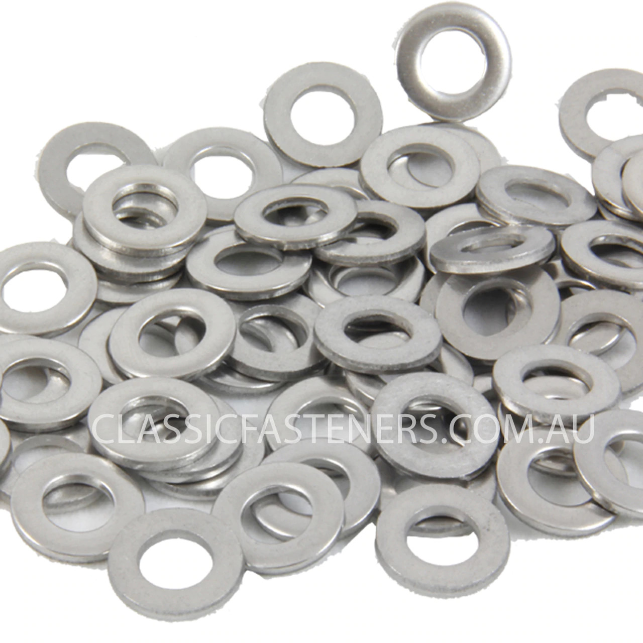 M8 x 17 x 1.2mm Flat Washer Stainless 316 Common: Qty 100