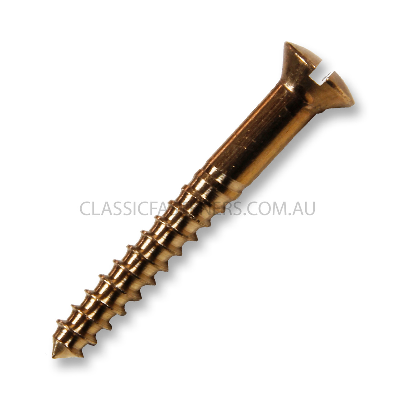 Silicon bronze raised (oval) slotted wood screw