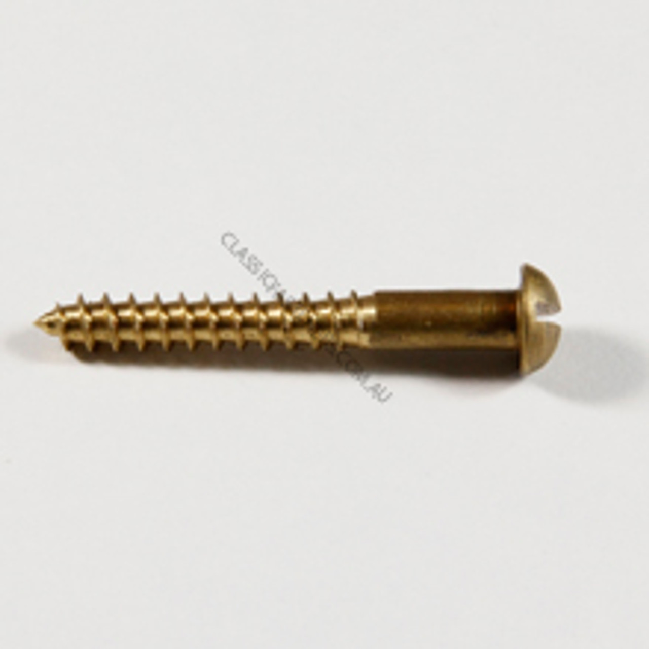 Wood Screw Round Head Slot Brass