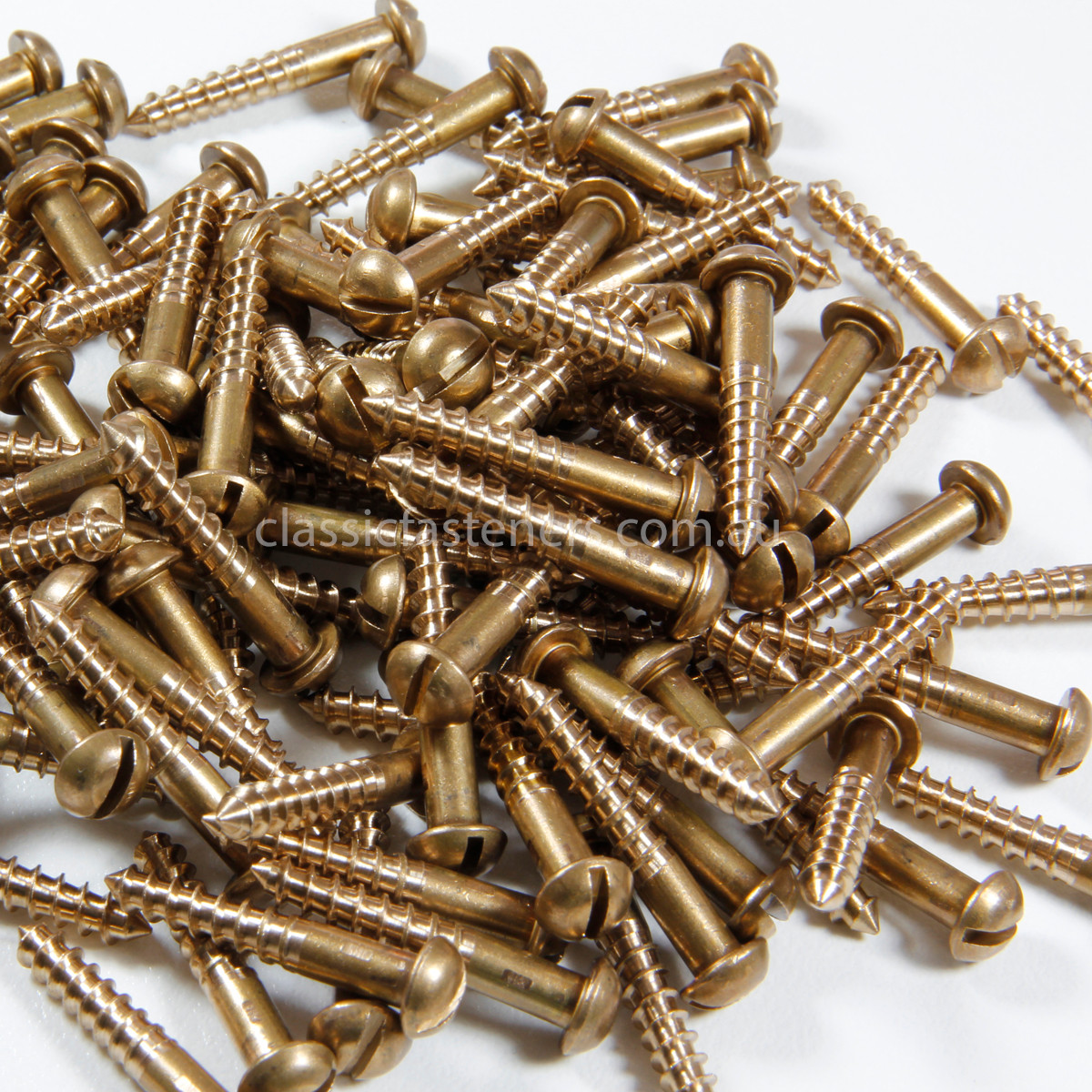 10G x 1 Slotted Round HD Silicon Bronze Wood Screw 