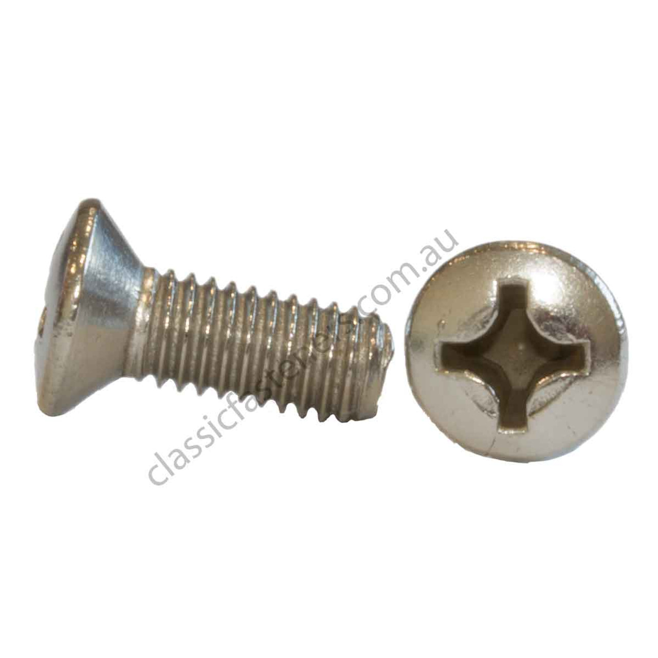 Raised Phillips Stainless: M6 x 12mm