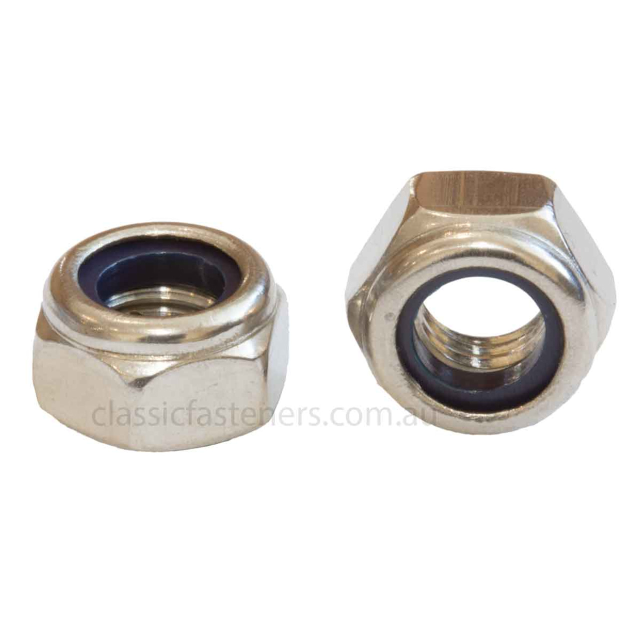 M10 (1.50mm) Nylon Insert Lock Nut Stainless (316) Qty: 1