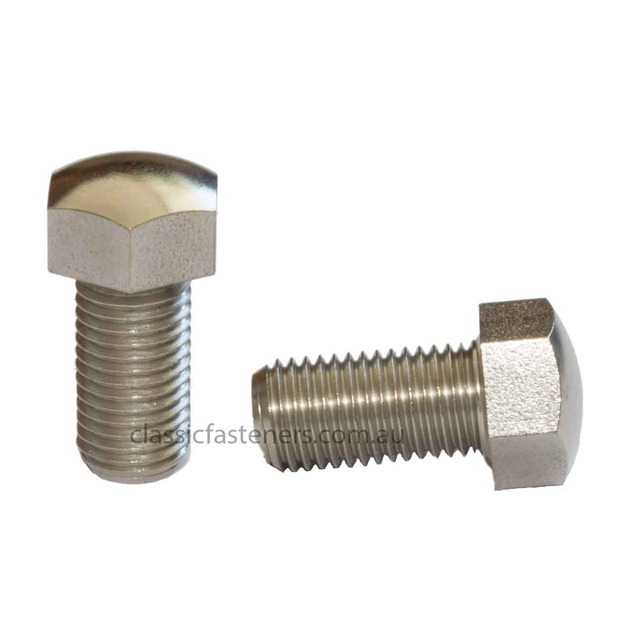 5/16 BSCY x 5/8" Small Hex (1/4 BS) Domed Stainless Set Screw