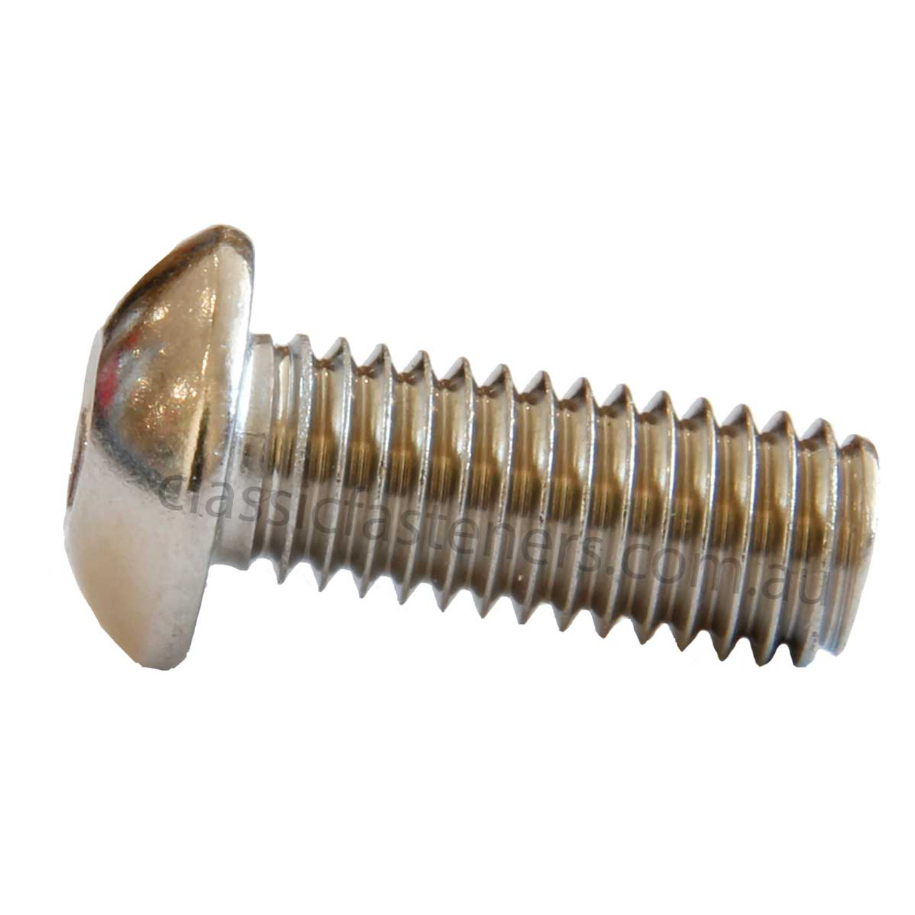 M6 x 40mm Button Head Socket Screw Stainless (304)