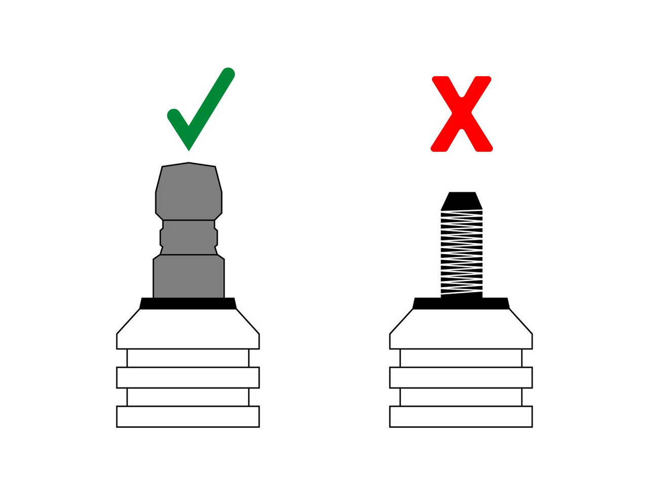 Black Rubber Spark Plug Cap - Non Resistor