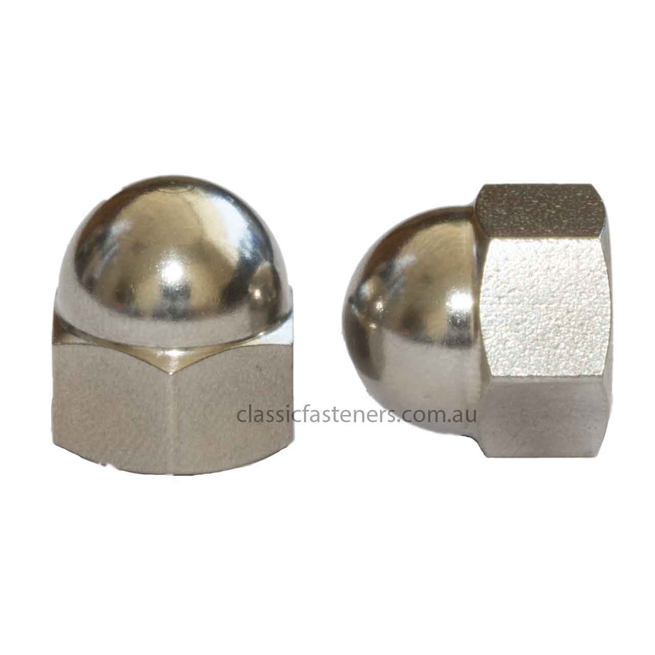1/4"-28 UNF Dome Nut Stainless 304