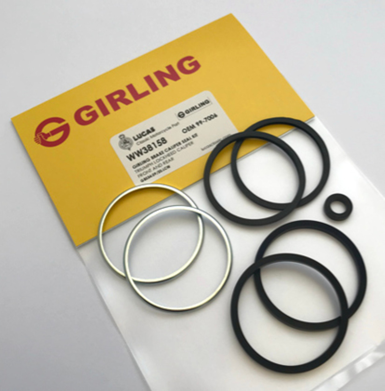 Genuine Girling Caliper service/seal kit. Front and Rear. - Triumph