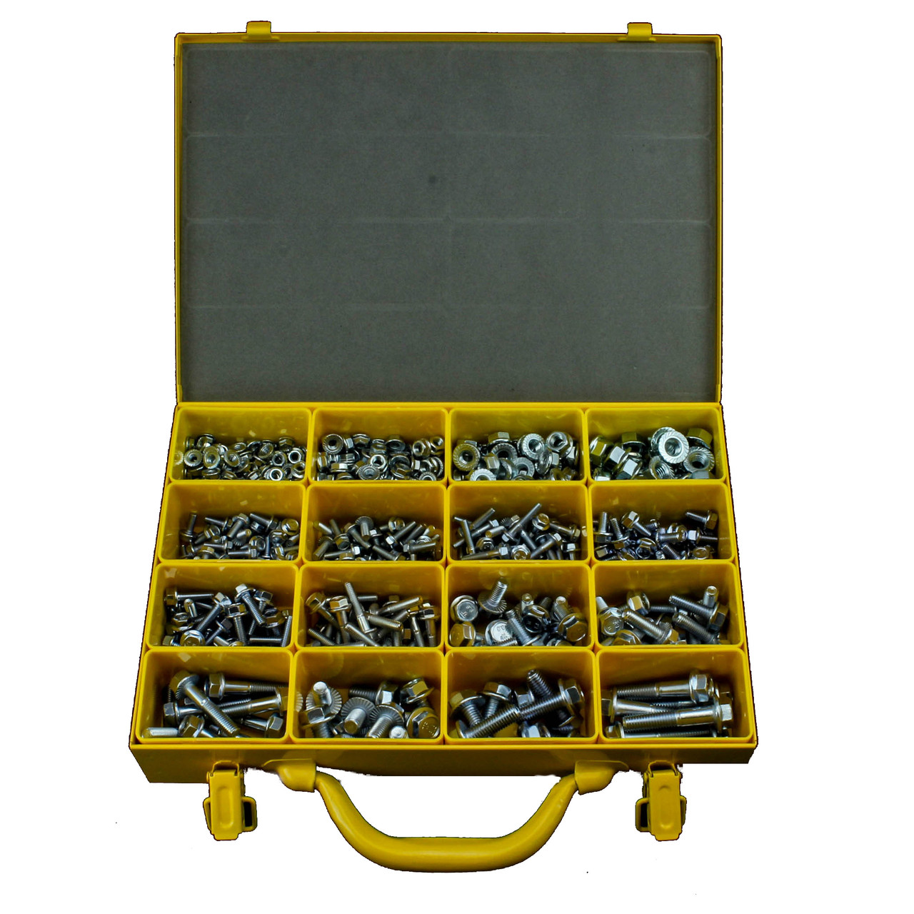 Metric Serrated Flange Bolt & Nut Kit  Class 8.8  Zinc Plated - 579 Pieces