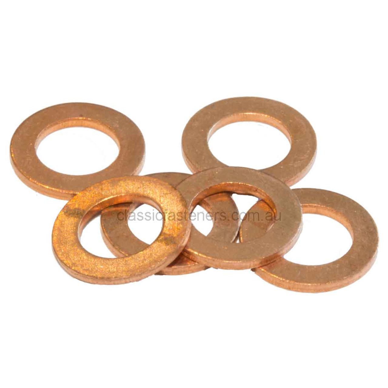 1/8" BSP (9.8 x 15 x 1.0mm) Copper Flat Washer 