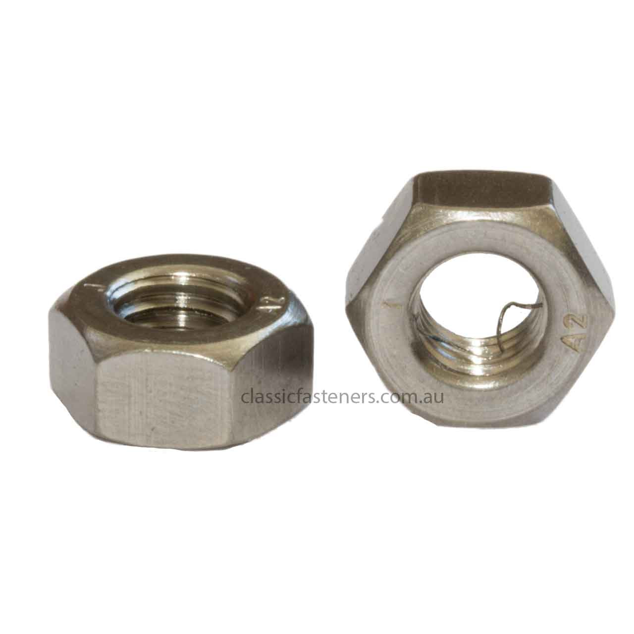 M5-0.80 Std Hex Nut Stainless 316