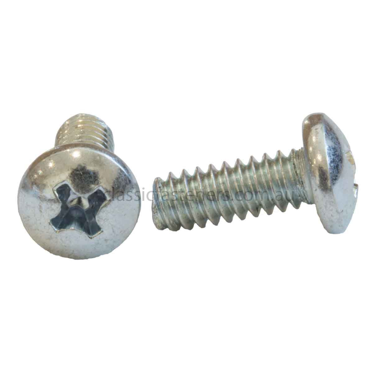 10-24 UNC x 1 1/4 Pan Phillips Zinc