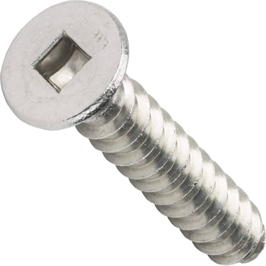 8G x 1 1/2" STS Csk Square Drive Stainless 304 : Qty 200