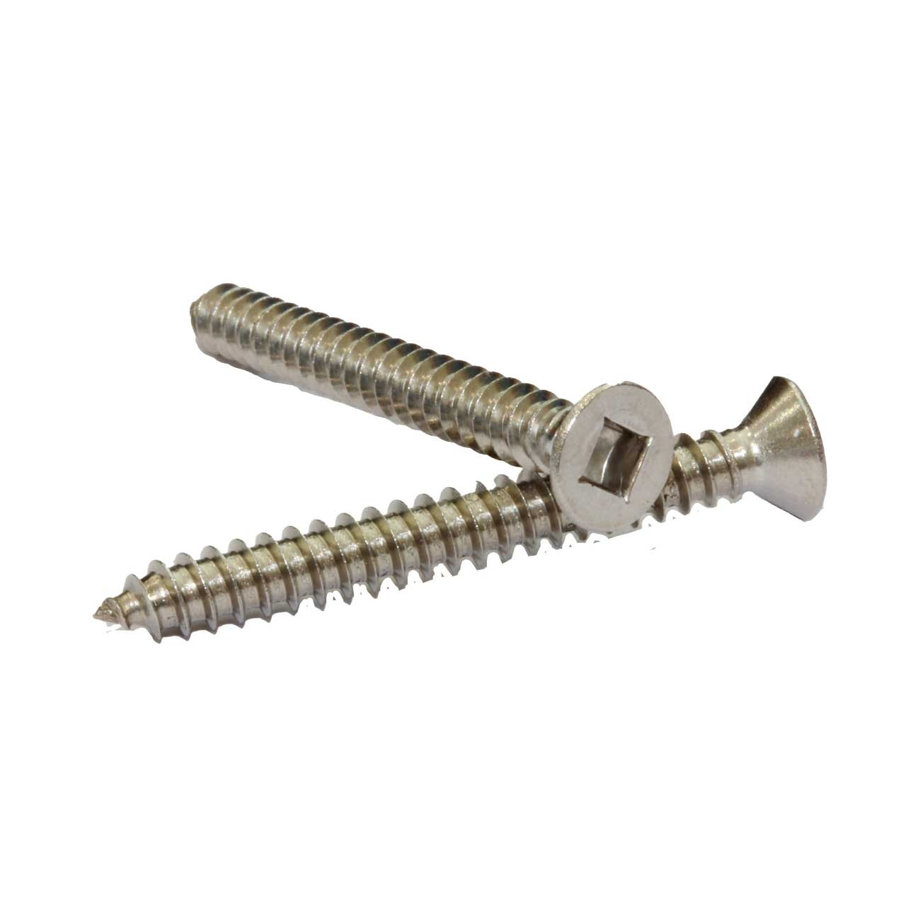 8G x 1 1/2" STS Csk Square Drive Stainless 304 : Qty 200