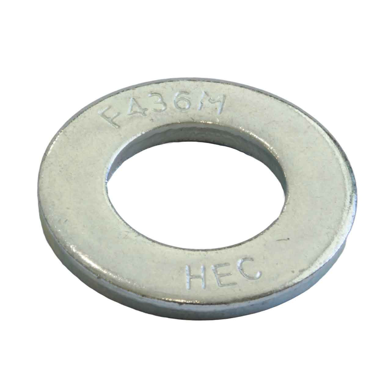 3/4" (M20) Hardened Flat Washer Zinc F436