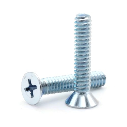 M6 x 60mm Csk Phillips Steel Zinc