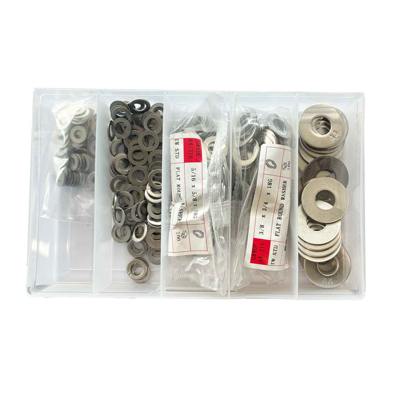 Imperial Flat Washer Pack Stainless 316 - 420 Pieces