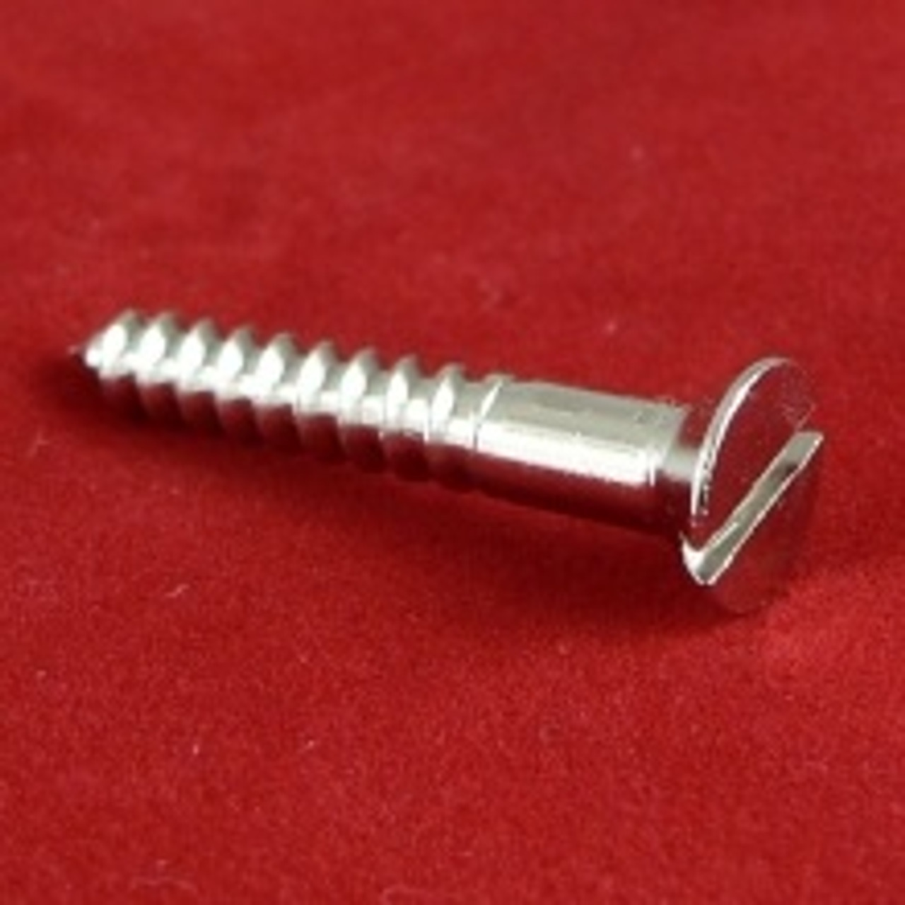 Wood Screw Countersunk Slot Brass nickel plated