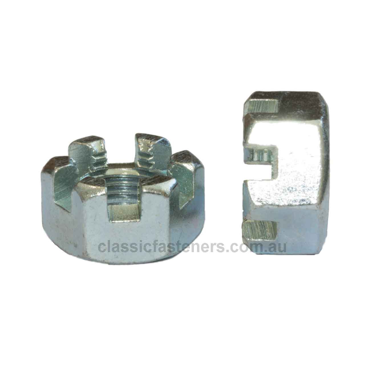 Slot Nut 7/16" BSF steel zinc/pl