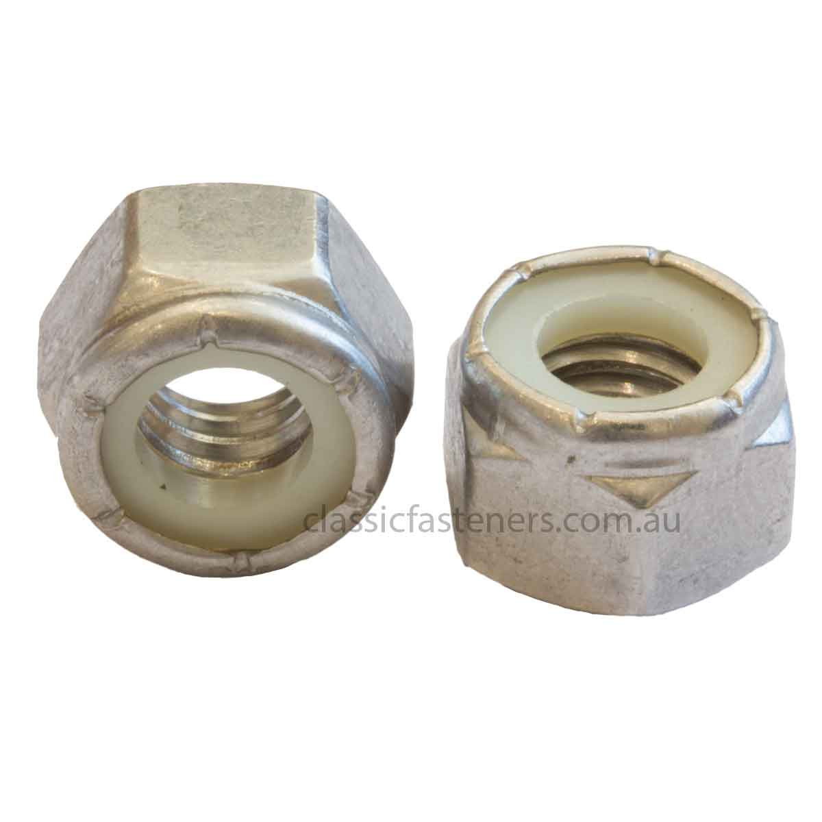 AFH Nylon Insert Lock Nuts – 4-40 Thru 10-32, Zinc Finish, Pick Quantity 10-1000 Pcs