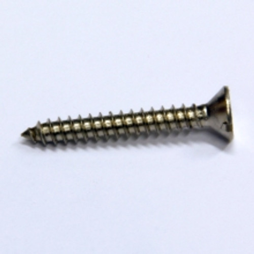 Countersunk self tapping screw slotted stainless