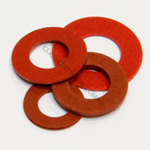 Red fibre washers