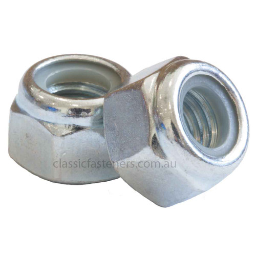 5/8-18 UNF Nylon Insert Lock Nut Zinc Grade 8