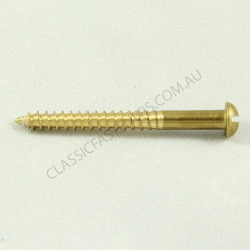 Wood screw round head brass