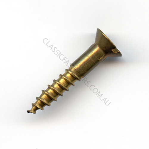 Wood Screw Csk Brass 4G x 3/4