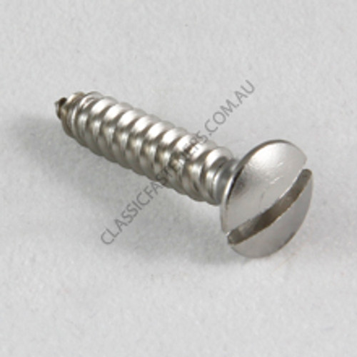 Oval Raised Self Tapping Sheet Metal Screw Slot Stainless