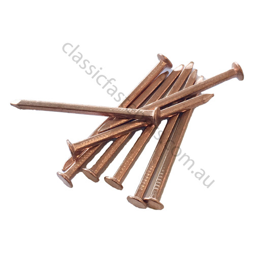 Copper Boat Nail Flat Head 10G  x 2"