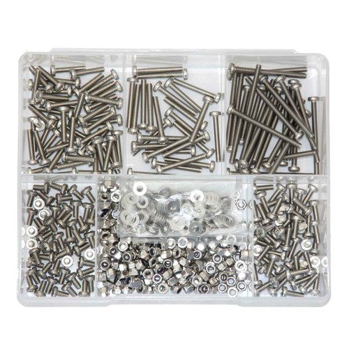 M4 Pan Machine Screw Nut & Washer Kit Stainless 304 - 600 Pieces