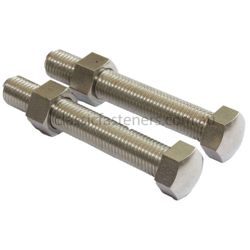 BSA Rear Wheel Adjuster Bolt & Nut Set Stainless