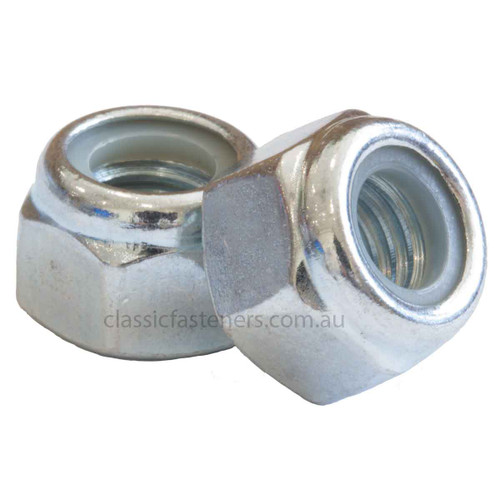 Nylon Insert Lock Nut Zinc 1" BSF (10tpi)