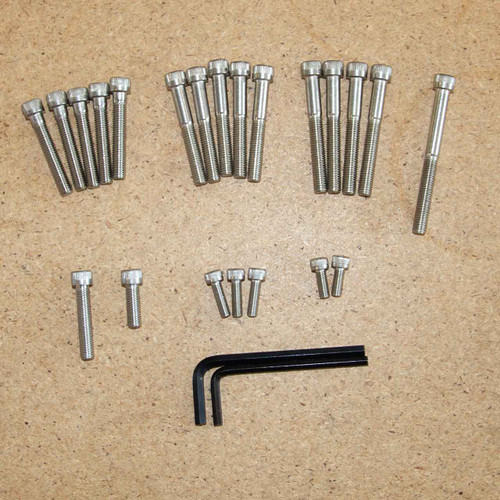 ALLEN SCREW KIT - BSA C15/C25/B25/B40 side points engines pre 1968. Stainless Steel. (BSF threads)