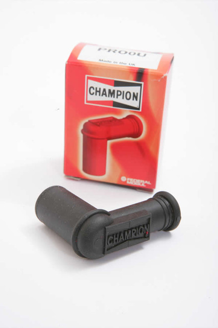 Champion PRO-0U Rubber Spark Plug Cap - Black