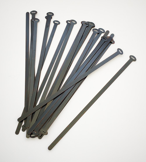 8" Alloy Cable Ties in a Black Finish