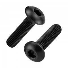 M6 x 12mm Button Head Socket Screw Black Stainless 304
