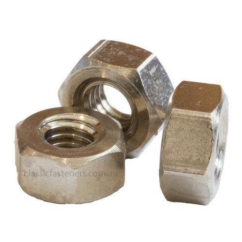 Std Hex Nut Brass Nickel 2BA