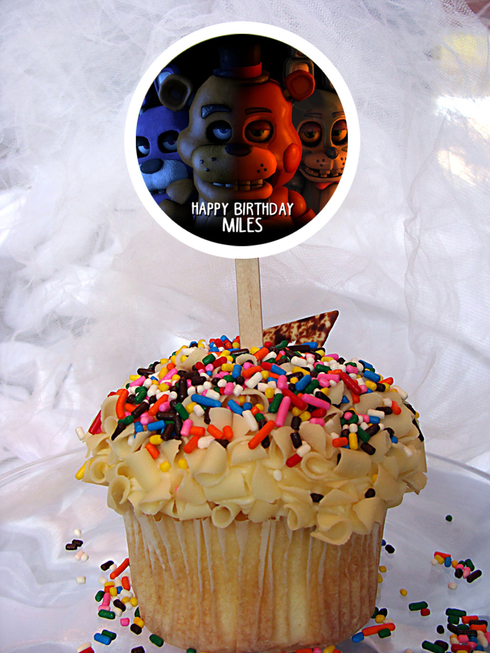 Five Nights at Freddy's Cupcake Toppers FNAF Birthday Party 5