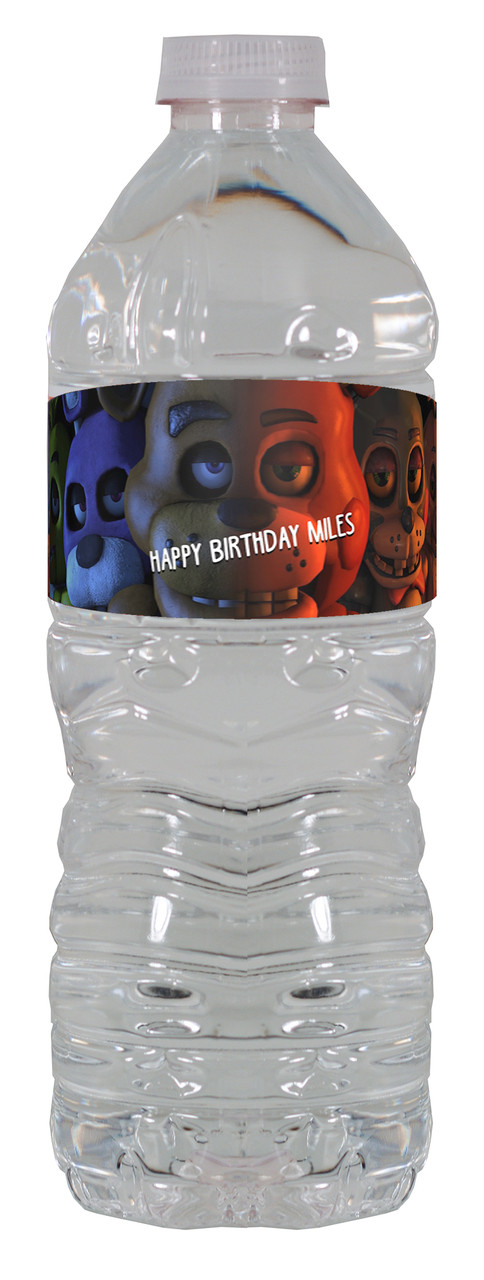Five Nights at Freddy's (FNAF) Water Bottle Wrapper - FNAF Party